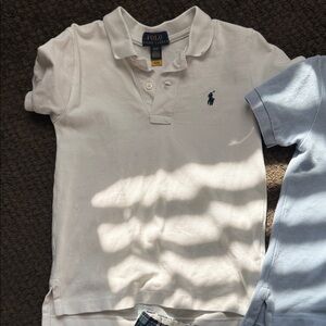 Polo by Ralph Lauren Kids White Polo Shirt and light blue Polo